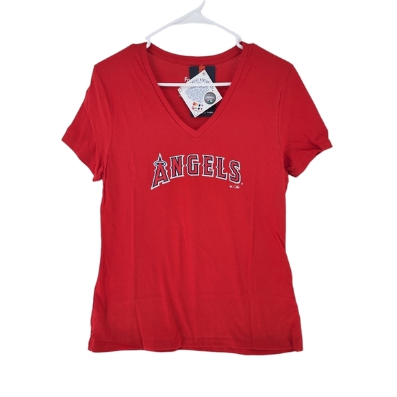 Fanatics Women's Los Angeles Angels Team V-Neck Short Sleeve Shirt - M - Picture 2 of 6